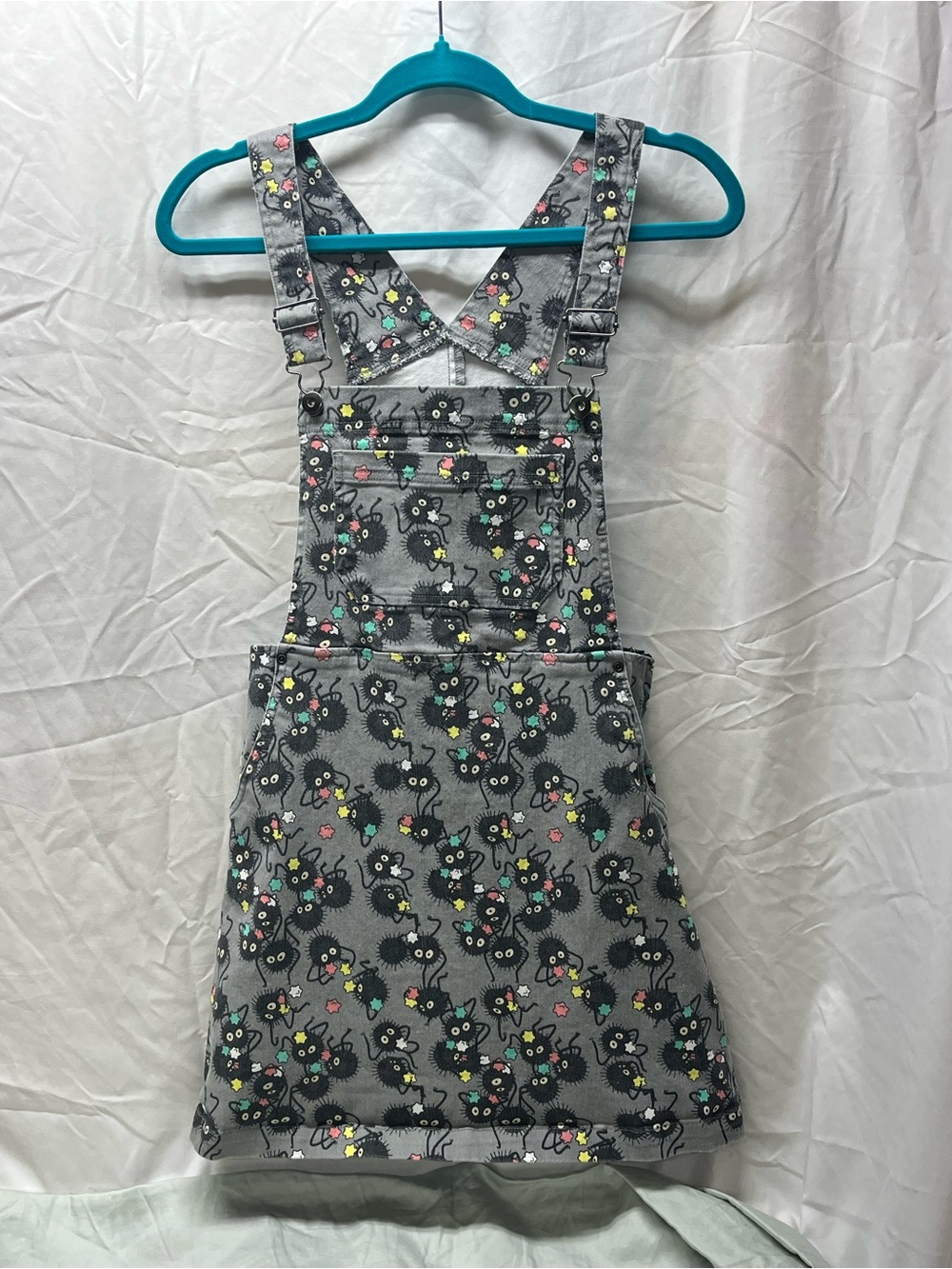 Spirited Away Soot Sprite Star Candy Overall Dress Small